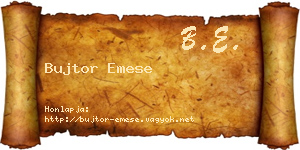 Bujtor Emese névjegykártya