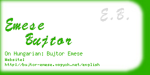 emese bujtor business card